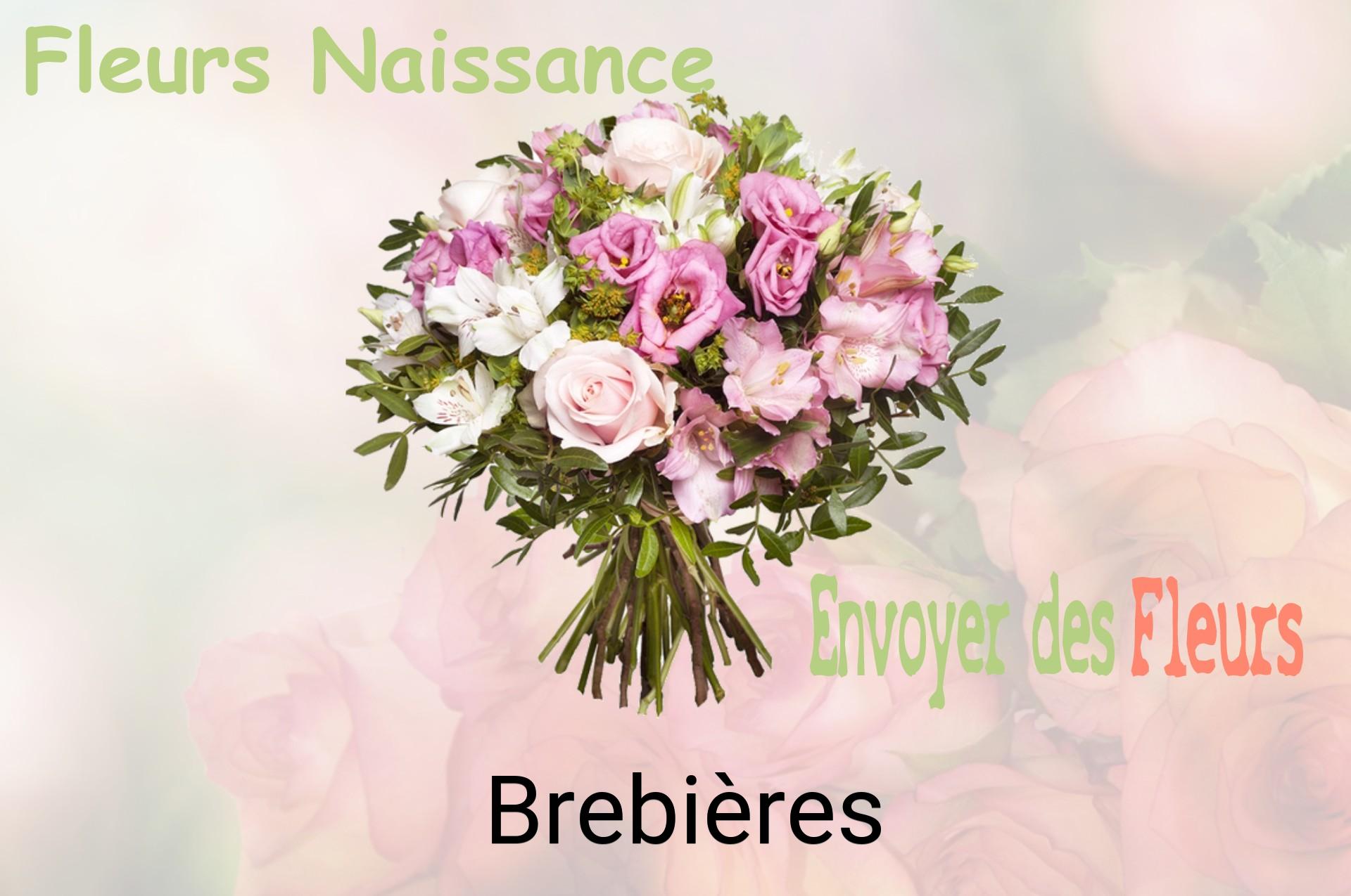 Bouquet de fleurs de naissance livré à Brebières